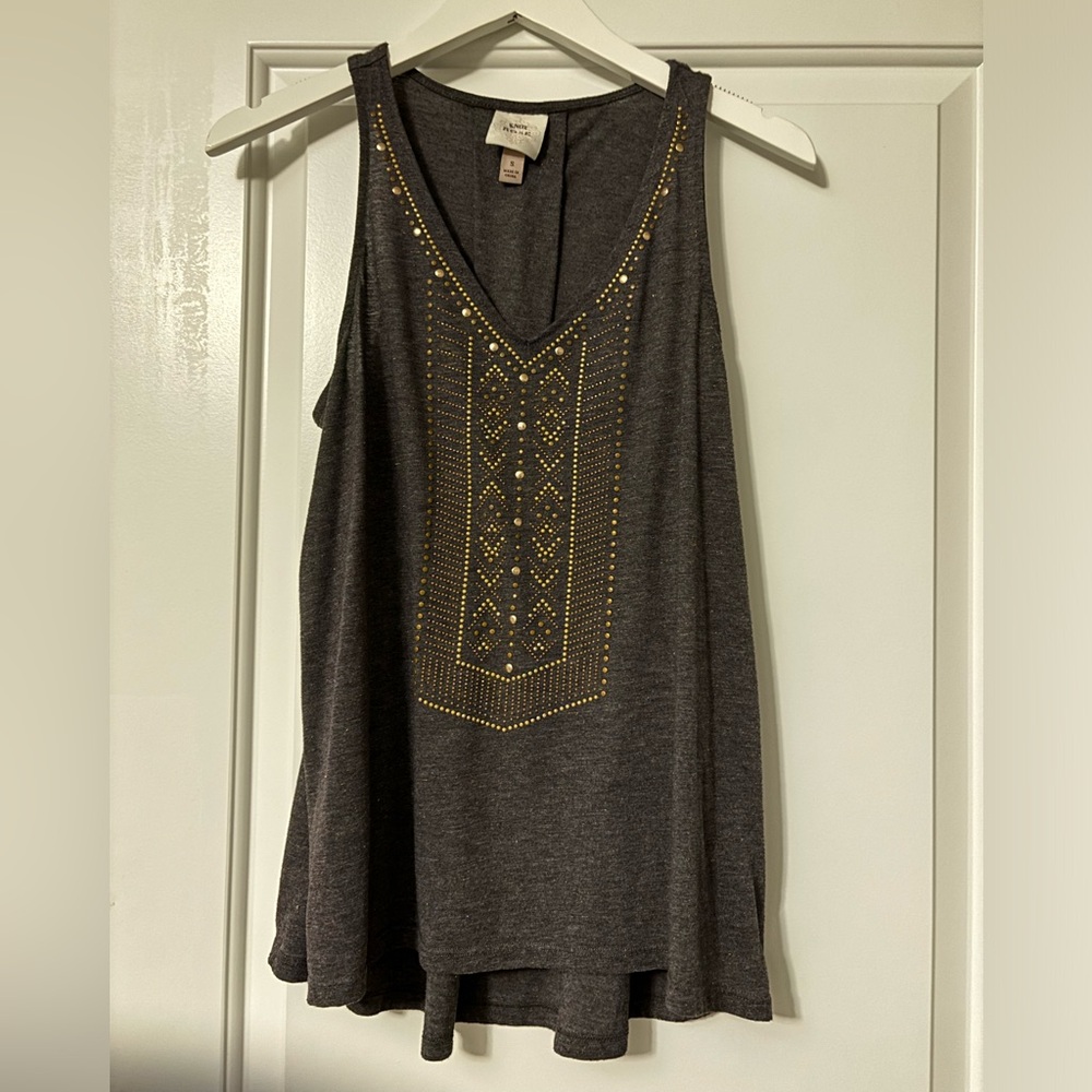 V neck studded tank